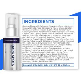 Dark Spot Remover Cream for Intimate Areas Inner Thigh Armpits Elbows Knees Bikini Areas & Lines w Glycerin Citric Acid Chrysin Skin Discoloratio