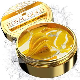 24K Gold Under Eye Patches for Dark Circles 60 PCS Golden Hydrogel Eye Pads Under Eye Mask for Puffy Eyes Wrinkles and Bags Anti Aging Collagen S