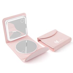 PU Bifold Mirrorpowder (Color: Pink)